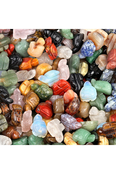 Choice12 Mix-color Turtle Shape Ornament Natural Stone Crystal Agate Mini Car...