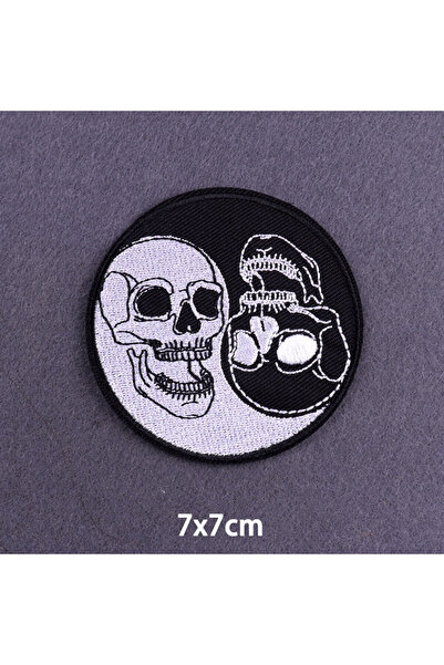 Choice28 رقعة PE6587CT بانك نوت ديد، قابلة للكي، رقع تطريز آر كي آند رول للمل...