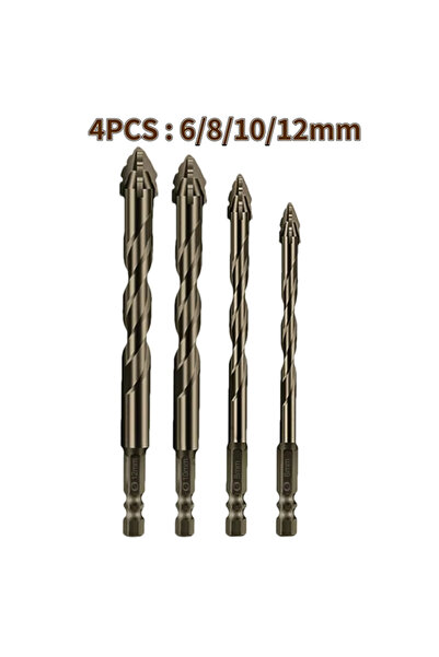 Choice6 4pcs set 1 7/6/5/4/3/2PCS New Four-Flute Sawtooth Eccentric Drill Bit...