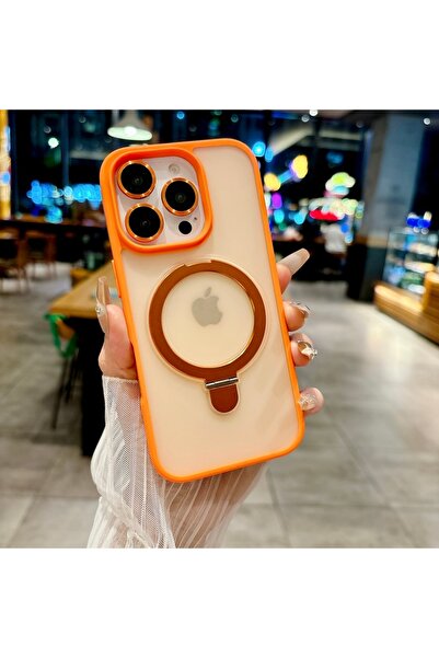 Choice32 جراب حماية عدسة بلون برتقالي مطفي لهاتف iPhone 14 Pro HS-R2، مزود بح...