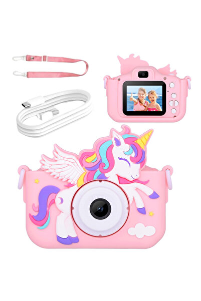 Choice1 Pink Kids Camera, Unicorn Series, 1080P HD Toddler Digital Video Came...