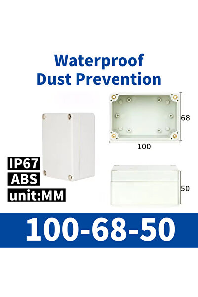 Choice5 white no ears 100x68x50mm Waterproof Plastic Electrical Project Box E...