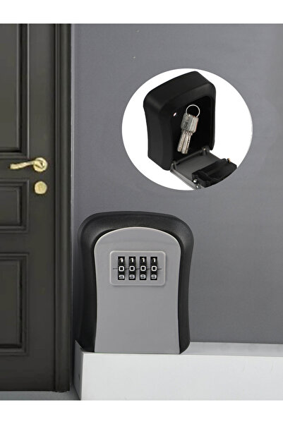 Choice1 صندوق تخزين مفاتيح جداري آخر (قطعة واحدة)، صندوق مفاتيح بكلمة مرور، خ...