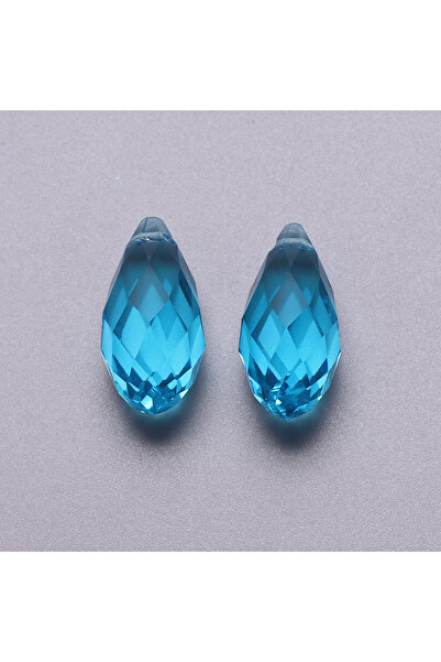 Choice12 10x20mm 20pcs CHAB01 20Pcs 10x20mm Crystal Drop Pendant Green Glass ...