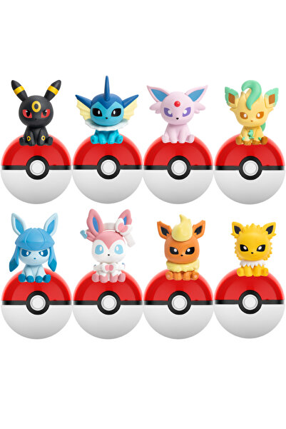 Choice1 مجموعة من 8 قطع من شخصيات بوكيمون أنمي، صندوق مفاجآت، كرات بوكيمون، ش...