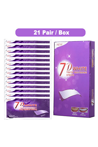 Choice1 21 زوجًا من شرائط تبييض الأسنان البنفسجية، لا تسبب حساسية الأسنان، مص...