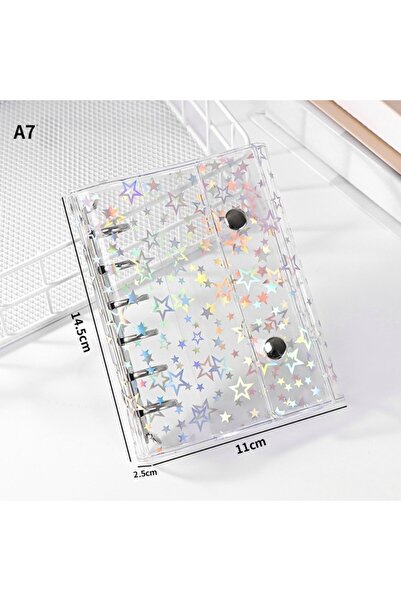 Choice1 A7 M5 A6 A7 Budget Binder Cover Clear Glitter PVC Binder Refillable N...