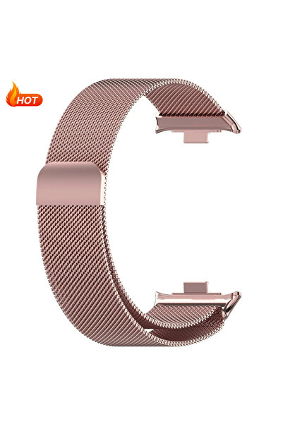 Choice19 حمالة معدنية وردي اللون لهاتف Redmi 6، متوافق مع سوار Mi Band 8 و9 P...