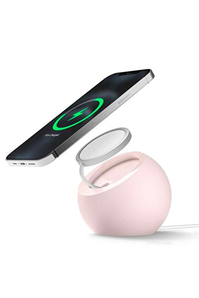 Choice Pink Ball Shape Magnetic Silicone Charging Desk Holder Stand for Magsa...