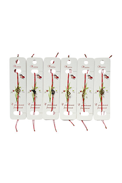 Abundo Set of 6 adjustable bracelet charms made of stainless steel and Miyuki...