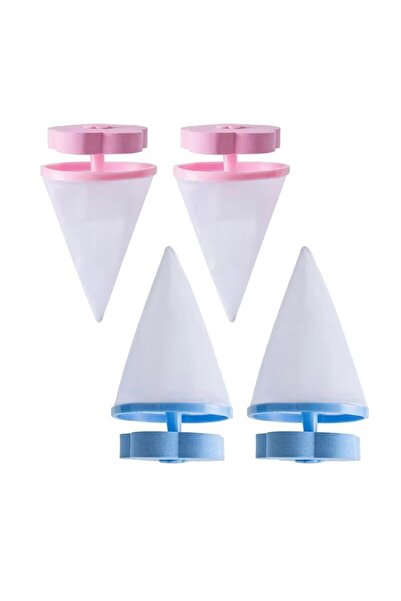 choice2 4 قطع من كرات الغسيل القابلة لإعادة الاستخدام مع شبكة، على شكل زهرة ا...