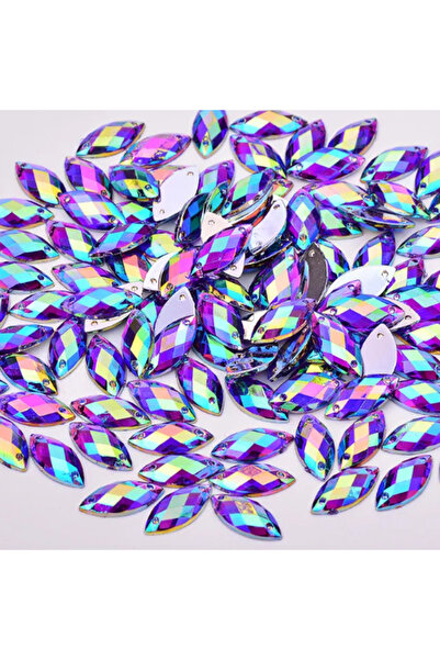 Choice1 50Pcs Medium Purple AB 50 Horse Eye Hand Sewn Diamonds, AB Series 6 *...