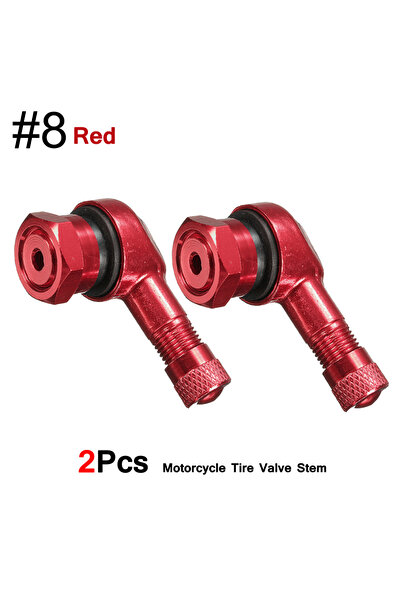 Choice4 8-Red DSYCAR قطعتان من صمامات إطارات الدراجات النارية بزاوية 90 درجة ...