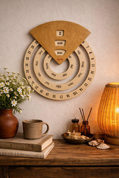 Deriko Ahşap Sonsuz Dekor Takvim