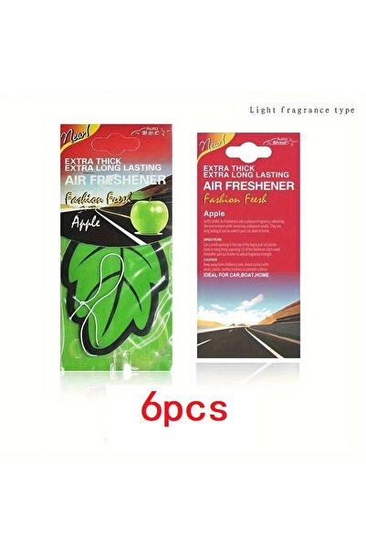 Choice25 6 قطع من معطر جو السيارة الأخضر، 3-60 قطعة، ورق معطر طبيعي برائحة ال...