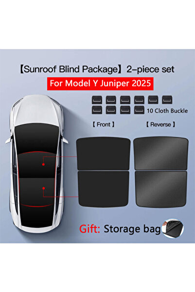 Choice15 واقيات شمسية من طراز Model Y 2025 B لسيارة Tesla Model 3 ذات فتحة ال...