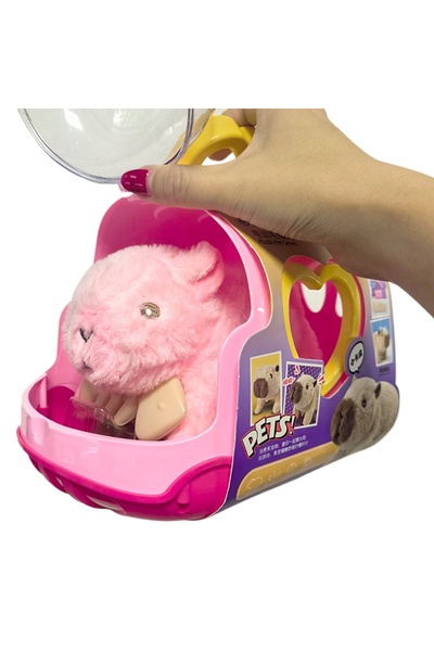 Choice1 دمية كابيبارا كهربائية وردية اللون تمشي مع صوت، دمى كهربائية محشوة لل...