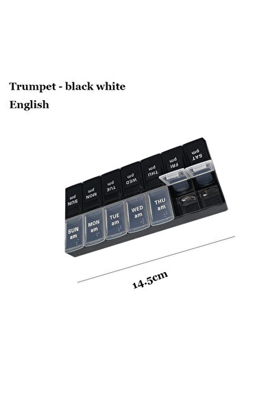 Choice منظم حبوب أسبوعي من ترومبيت بلاك، مناسب لوجبتين يوميًا، سهل التعبئة وا...