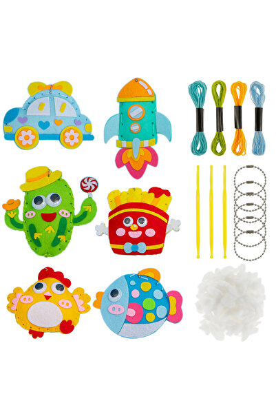 Choice3 مجموعة خياطة مكونة من 6 قطع للأطفال، مجموعة خياطة حيوانات لطيفة للمبت...