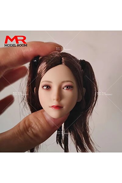 Choice6 نموذج نحت رأس فتاة أنمي بمقياس 1/6، عيون متحركة، وشعر مزروع، مناسب لج...