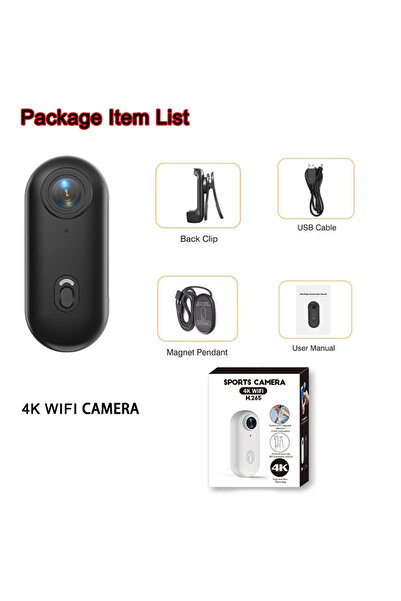 Choice5 كاميرا رياضية خارجية صغيرة الحجم، بدقة 4K UHD Pro 4K، لون أسود، تدعم ...