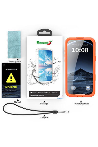 Choice4 غلاف هاتف آيفون 17 برو ماكس برتقالي اللون من شيل بوكس، مقاوم للماء وا...