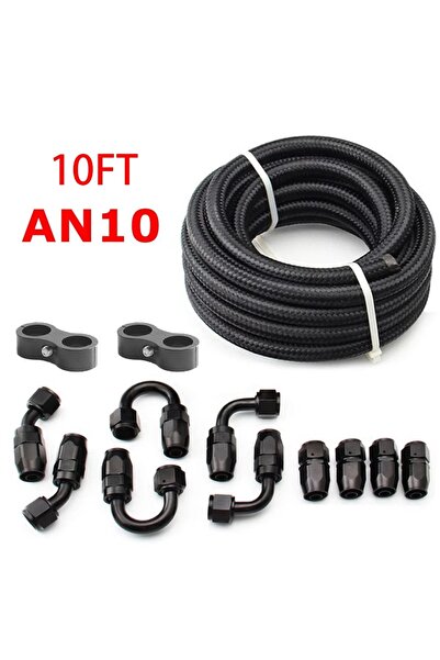 Choice8 AN10-10 Clamps 3M AN6/AN8/AN10 CPE Oil Fuel Fittings Hose End 0+45+90...
