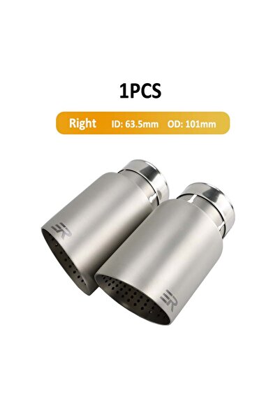 Choice3 أطراف عادم يمين ID63 -OD101mm ER من الفولاذ المقاوم للصدأ غير اللامع،...