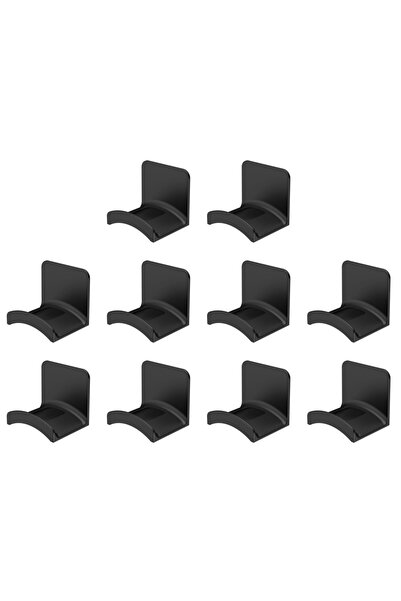 Choice6 10 قطع سوداء، حامل سماعات رأس، يُثبت على الحائط، بدون ثقوب، حامل ألعا...