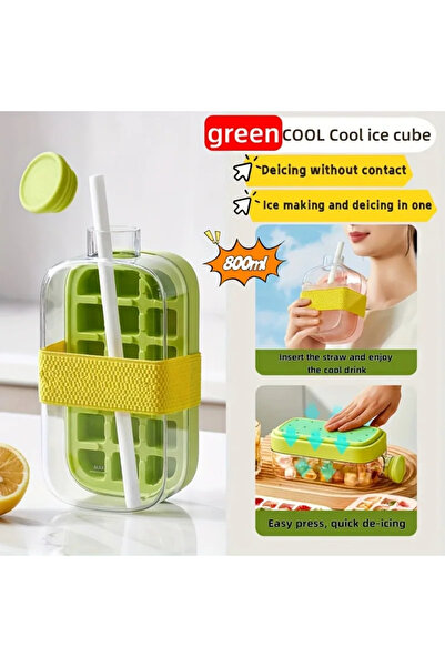 Choice17 قطعة واحدة من صانع مكعبات الثلج Lv800 - بدون ماصة، سعة كبيرة، زجاجة ...