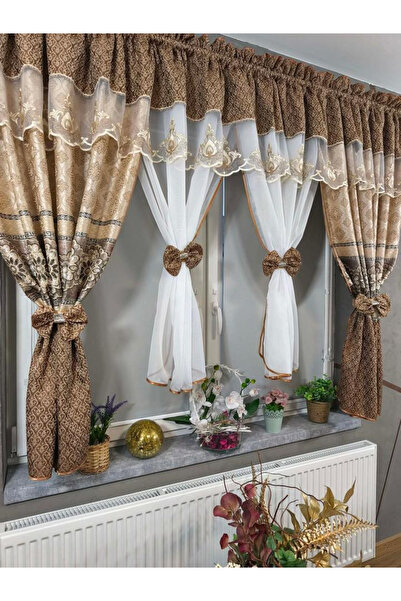OEM Unique set of curtains + decorative drapes for living room bedroom, WIDTH...