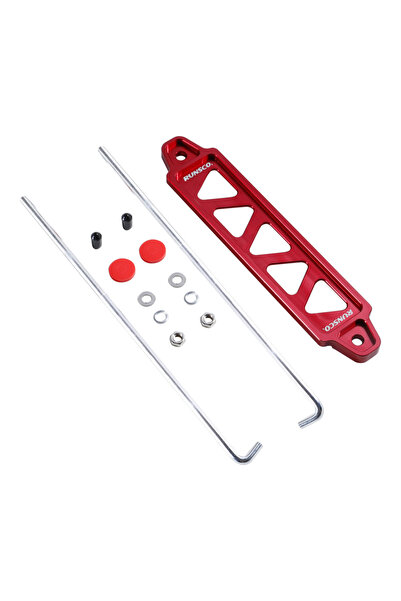 Choice6 Red Aluminum Car Battery Fasten Bracket Holder Battery Tie Down Brace...