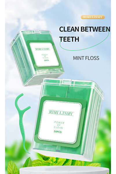 choice2 علبتان، ١٠٠ قطعة من خيط تنظيف الأسنان بنكهة النعناع، ​​أعواد مغلفة بش...