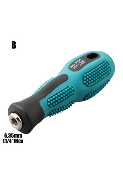 Choice B 6.35mm 4mm Hex 5mm Round Self-Locking Adapter Screwdriver Handle Mag...