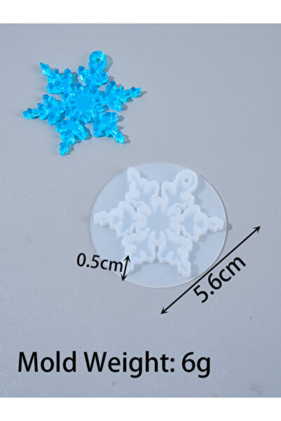 Choice1 06 Snowflake Crystal Epoxy Resin Silicone Moulds Christmas Ornaments ...