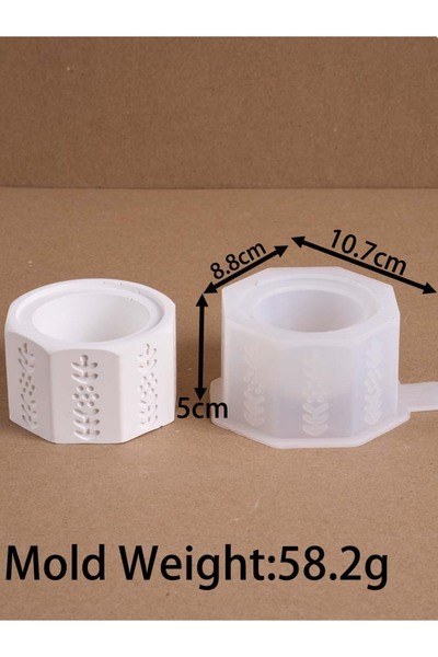 Choice5 قالب سيليكون دائري مزخرف للشموع، قالب جبس، قالب أسمنت وراتنج، زينة مب...