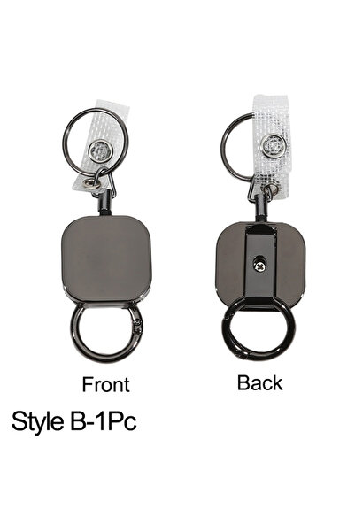 Choice1 حامل شارة سلسلة مفاتيح قابل للسحب من النوع B-1 قطعة، مصنوع من المعدن ...
