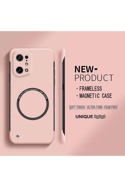 Choice89 Find X5 Pro Pink Ultra Thin Hard PC Magnetic Frameless Phone Case Fo...