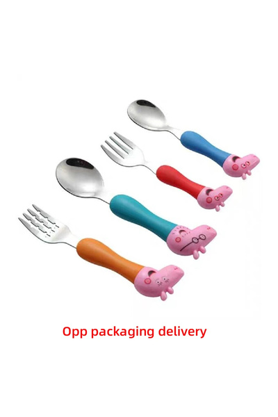 choice2 Hasbro pig No box 4Pcs/set Tableware Peppa Pig unicorn Fork Spoon Toy...