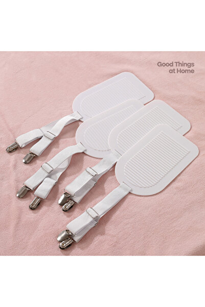 Choice 4 قطع من مشابك ملاءة سرير، أحزمة تثبيت ملاءة سرير قابلة للتعديل، مجموع...