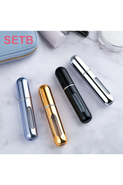 Choice3 مجموعة من 4 قطع من زجاجات رذاذ العطور، زجاجة كولونيا صغيرة محمولة للس...