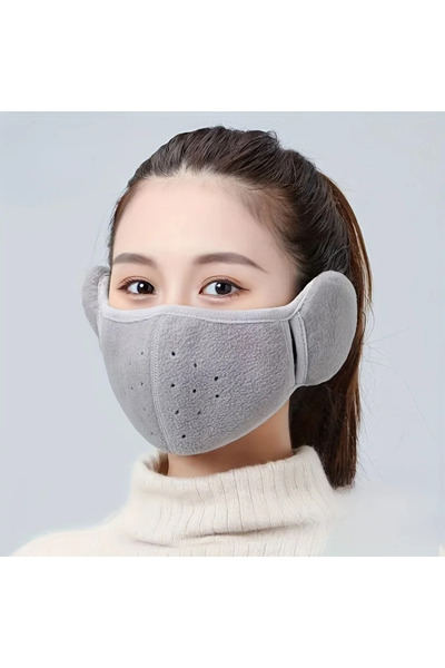 Choice1 قناع شتوي رمادي قطعة واحدة - قناع دافئ، قناع وجه كامل، قناع خارجي مقا...