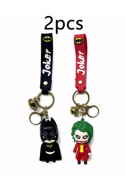 Choice17 قطعتان - سلسلة مفاتيح بتصميم شخصية هارلي كوين الكرتونية من مارفل، با...