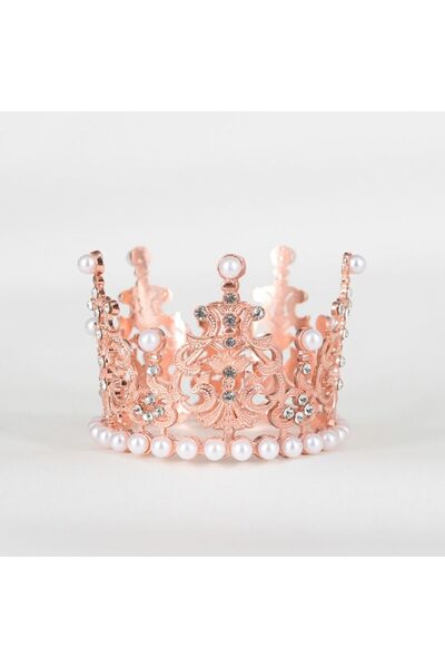 choice2 rose gold 1Pcs Gold Silver Color Crown Cake Topper Decoration Decorat...