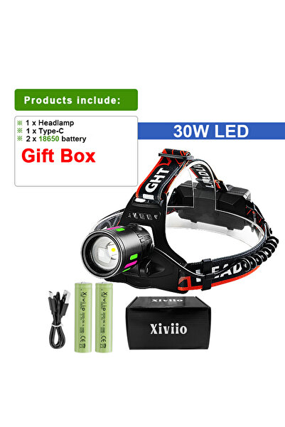 Choice1 B-18650 battery-box 2025 New High Power 800W LED Headlight 500000000L...