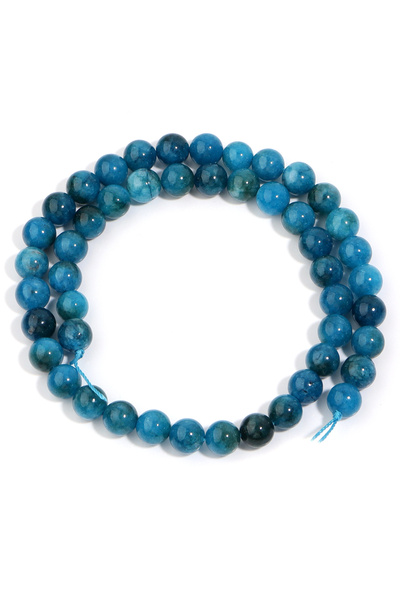 Choice3 8mm--approx 42pcs 1 Strand Natural Blue Apatite Stone Beads 4/6/8/10/...