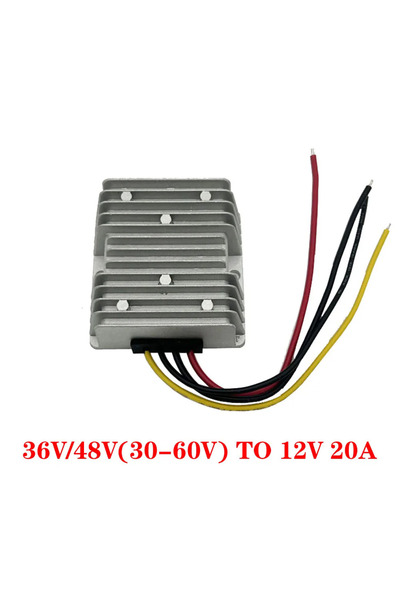 choice2 محول تيار مستمر عالمي 12 فولت 20 أمبير 48 فولت (30-60 فولت) إلى 12 فو...