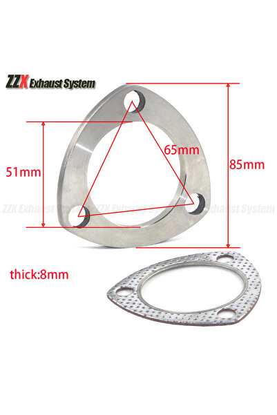 Choice6 كاتم صوت عادم سيارة بقطر 51 مم، مصنوع من الفولاذ المقاوم للصدأ 304، ذ...