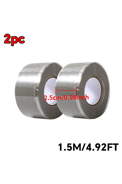 Choice5 شريط إصلاح سيليكون مقاوم للماء عالي الأداء، رمادي اللون، قطعتان، لاصق...