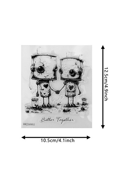Choice5 طوابع بوتولوجي الشفافة "معًا أفضل" لصنع البطاقات، مصنوعة من السيليكون...